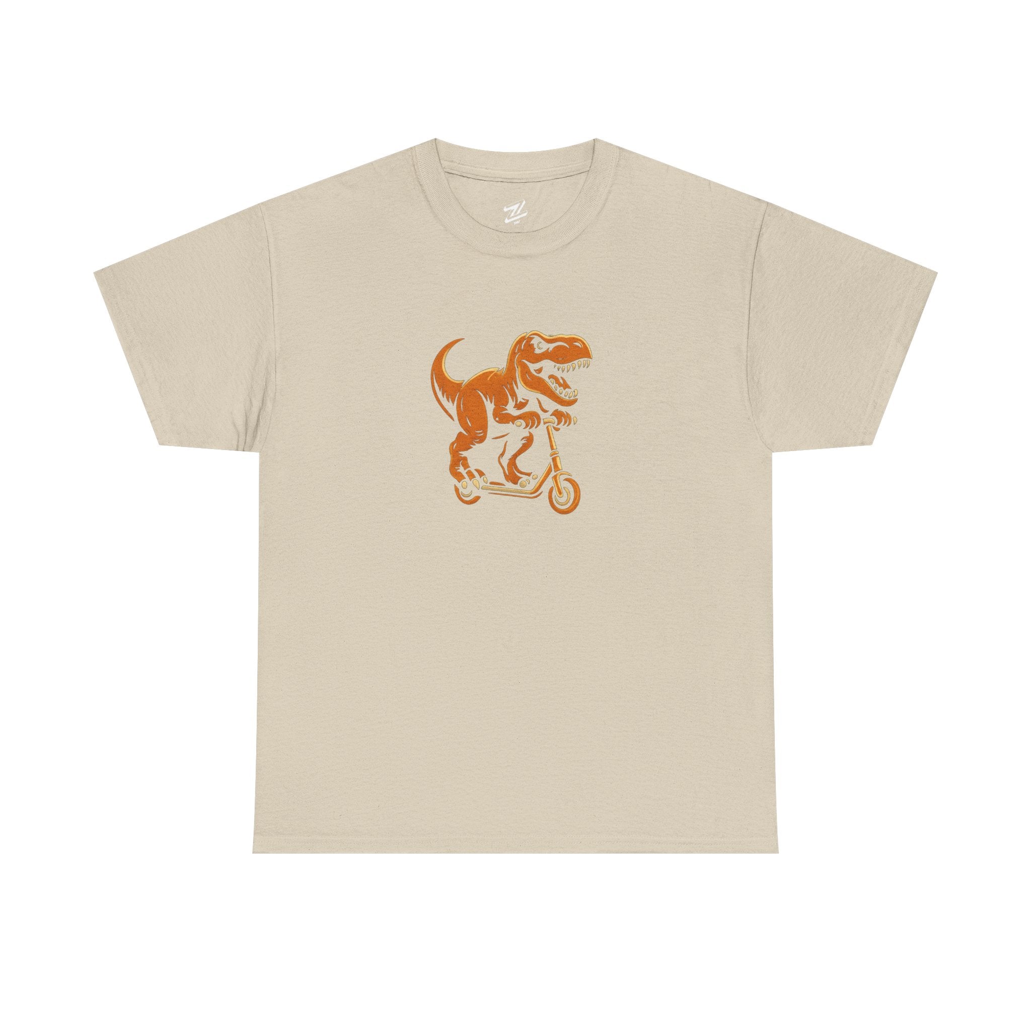 Tee Shirt - T Rex on a Scooter Graphic Print Unisex Cotton Tee