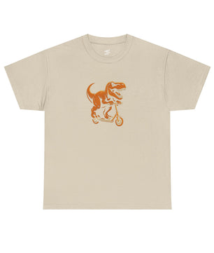 Tee Shirt - T Rex on a Scooter Graphic Print Unisex Cotton Tee
