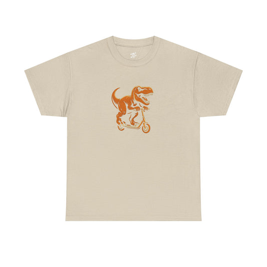 Tee Shirt - T Rex on a Scooter Graphic Print Unisex Cotton Tee