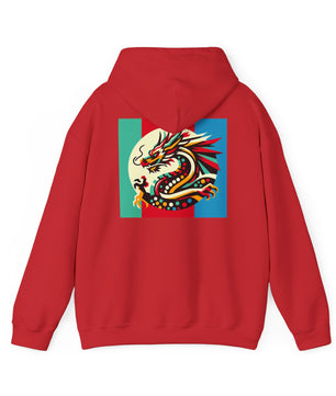 Dragon Divided Pop Art – Colorblock Myth Drop