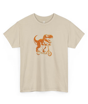 Tee Shirt - T Rex on a Scooter Graphic Print Unisex Cotton Tee