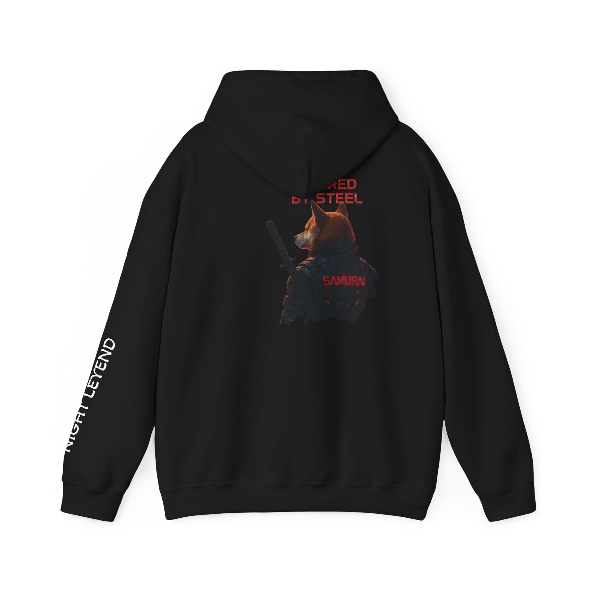 Paw-ered by steel Cyberpunk Shiba Samurai Hoodie