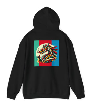 Dragon Divided Pop Art – Colorblock Myth Drop