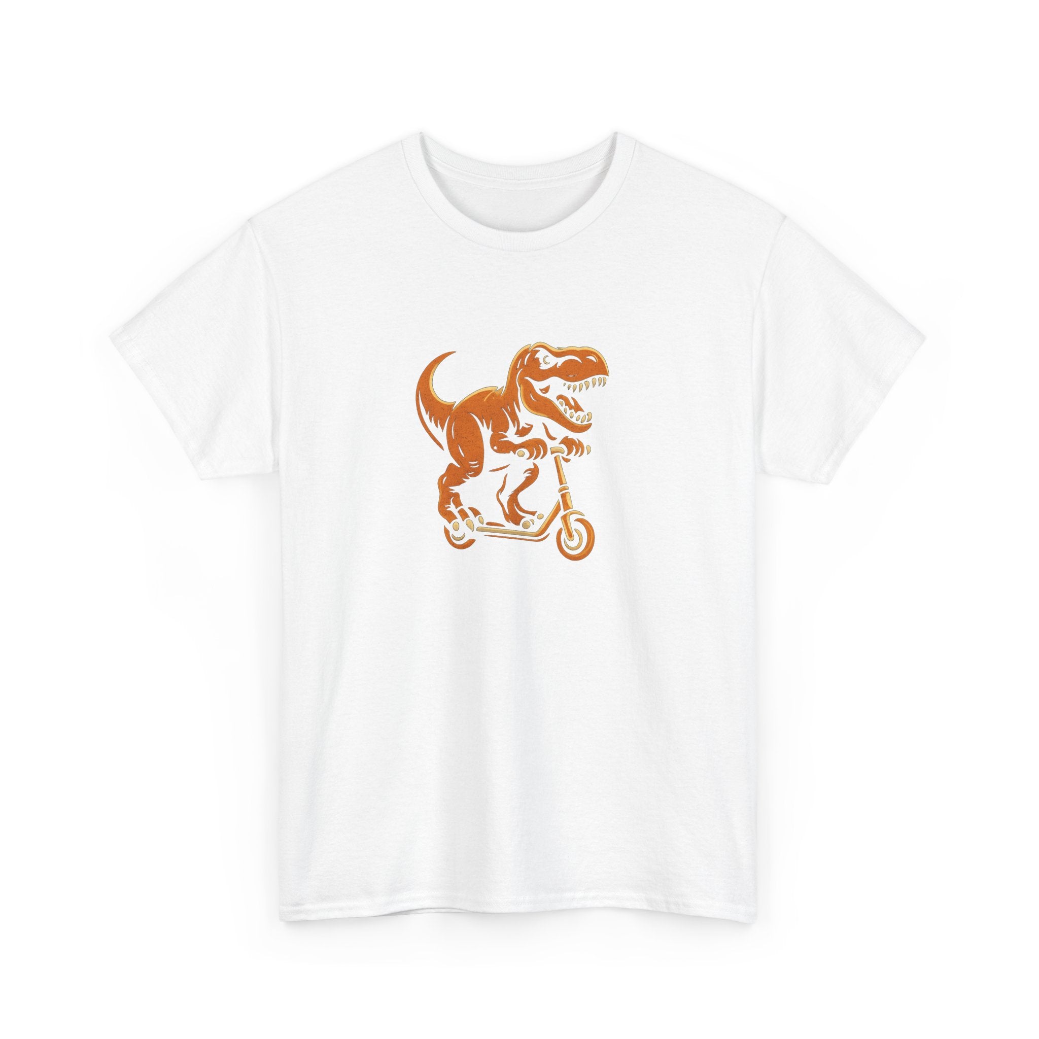 Tee Shirt - T Rex on a Scooter Graphic Print Unisex Cotton Tee