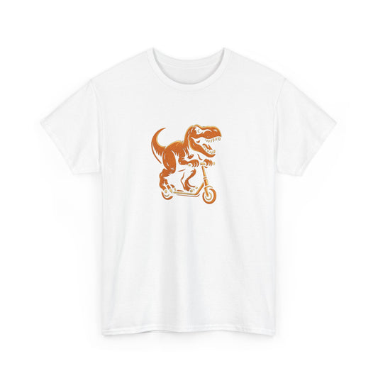 Tee Shirt - T Rex on a Scooter Graphic Print Unisex Cotton Tee
