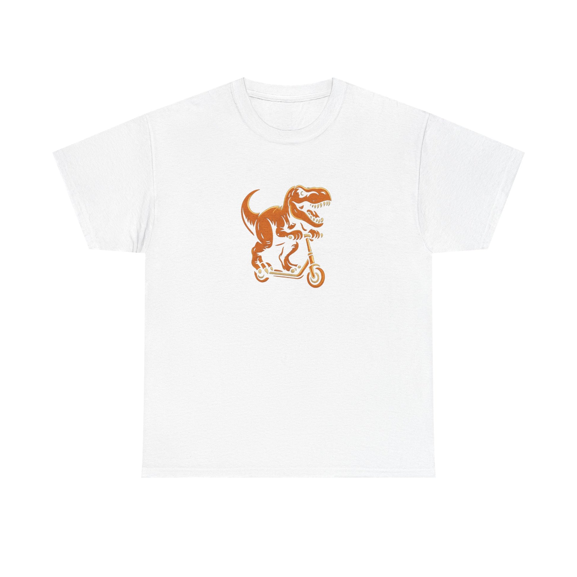 Tee Shirt - T Rex on a Scooter Graphic Print Unisex Cotton Tee