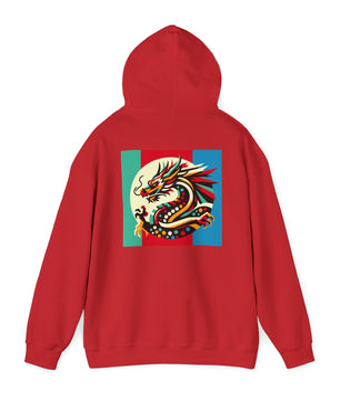 Dragon Divided Pop Art – Colorblock Myth Drop