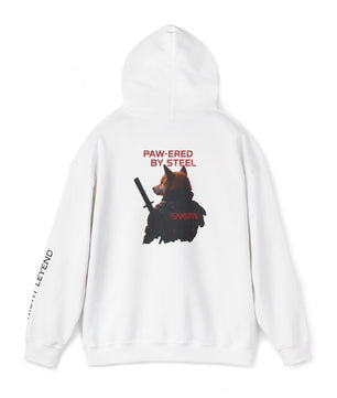 Paw-ered by steel Cyberpunk Shiba Samurai Hoodie