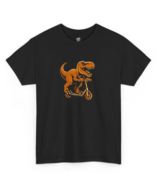 Tee Shirt - T Rex on a Scooter Graphic Print Unisex Cotton Tee