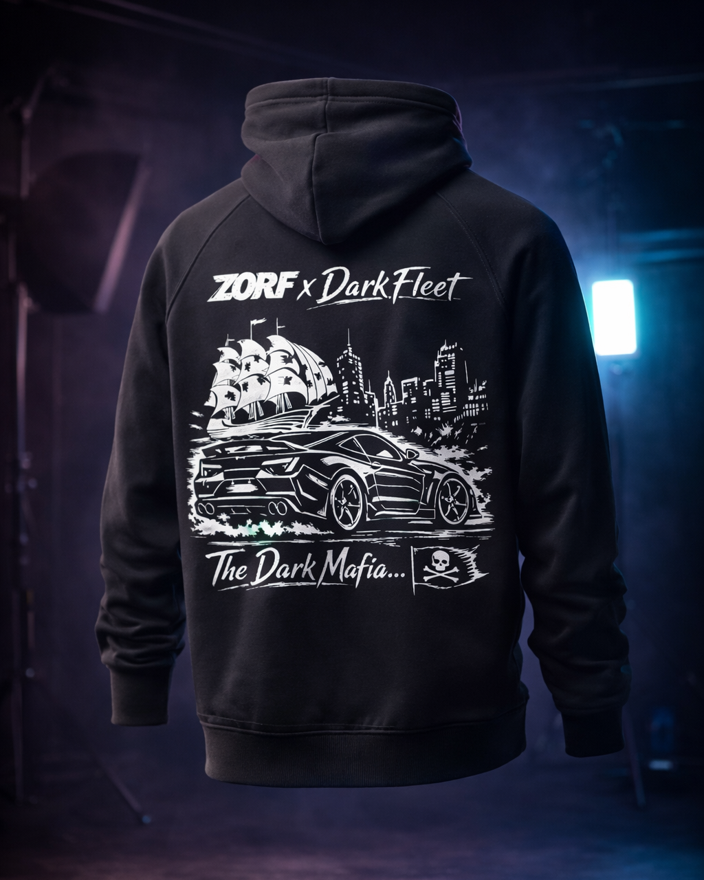 Zorf x Darkfleet - Stencil Blackout Run Hoodie